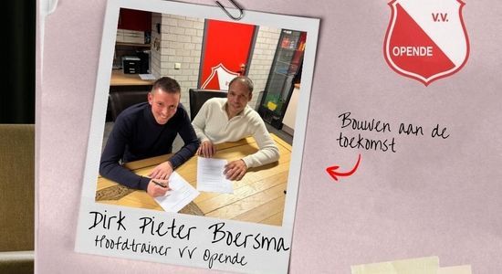 Dirk Pieter Boersma nieuwe trainer van vv Opende