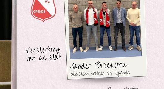 Sander Broekema nieuwe assistent trainer  vv Opende